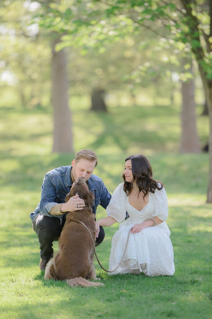 Pet-Friendly Engagement Session in Bergen County; New Jersey maternity, newborn, and family photographer; Emily Photography