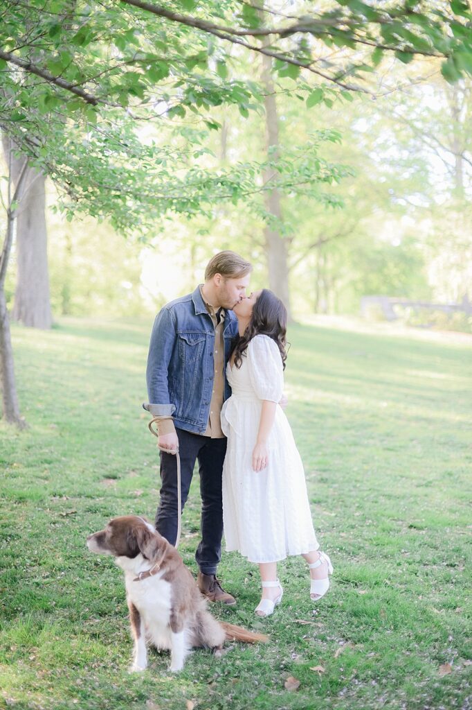 Pet-Friendly Engagement Session in Bergen County; New Jersey maternity, newborn, and family photographer; Emily Photography