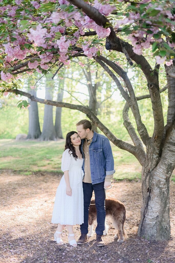 Pet-Friendly Engagement Session in Bergen County; New Jersey maternity, newborn, and family photographer; Emily Photography