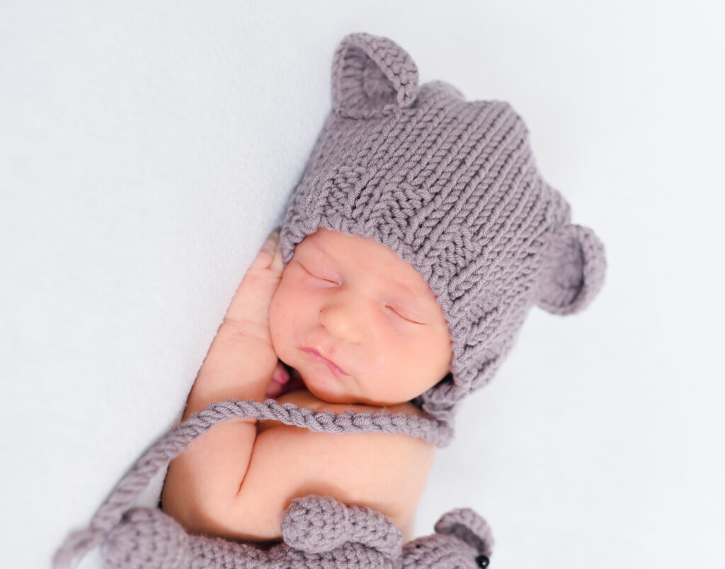 preparing for a studio newborn session