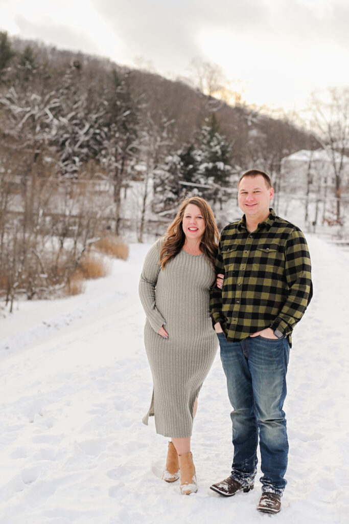 Winter maternity session in nj