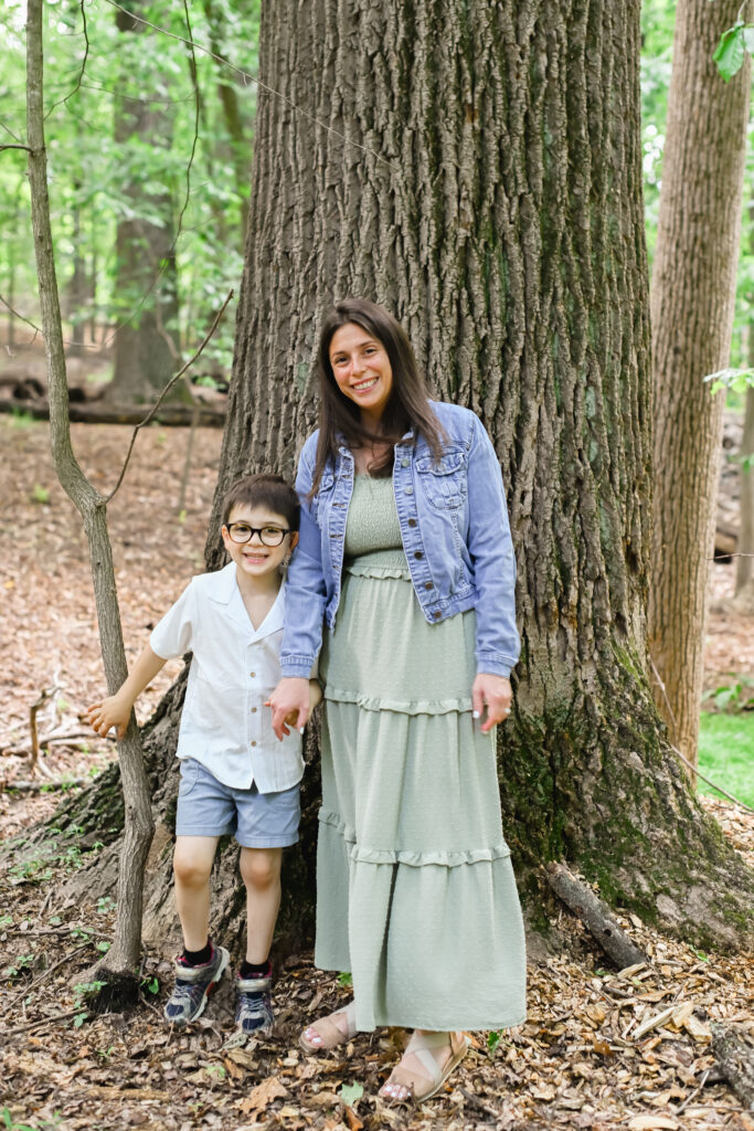 outdoor family session in wyckoff nj