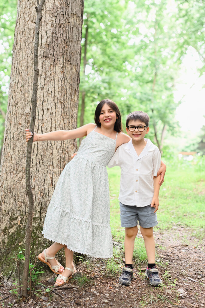 outdoor family session in wyckoff nj