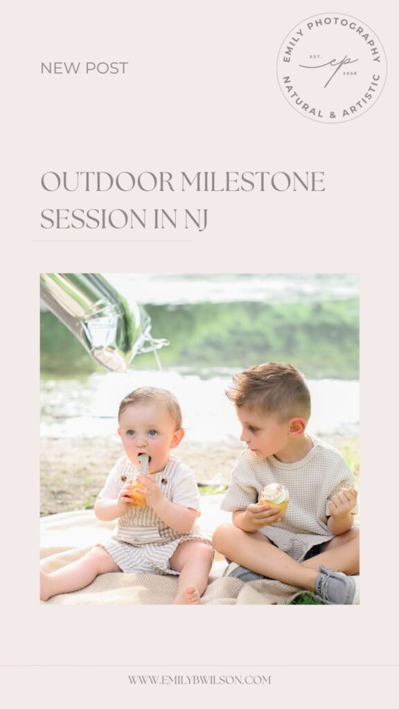 outdoor milestone session in nj